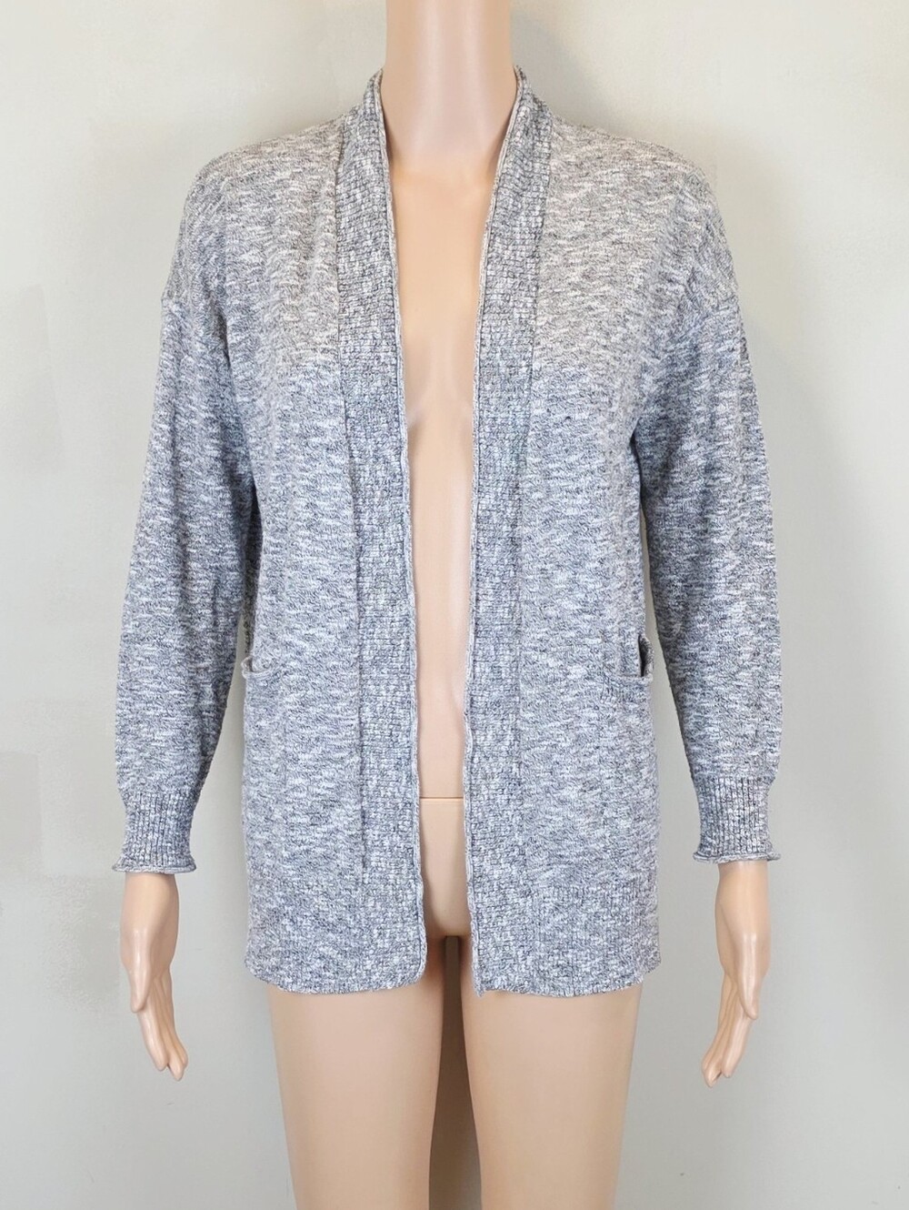 Madewell Grey Long Sleeve Open Front Cardigan Sweater